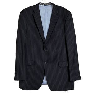 Tommy Hilfiger Navy Blue Pinstripe 2 Button Blazer Sz 44L EUC